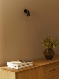 Kleiner Verstellbarer Wand- und Deckenstrahler Tori in Schwarz, Lampenschirm: Aluminium, beschichtet, Schwarz, Ø 6 x T 13 cm