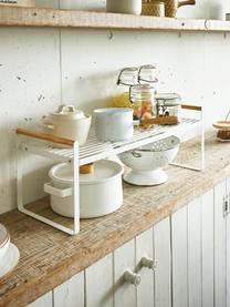 Küchenregal Tosca, Griffe: Holz, Weiß, Helles Holz, B 60 x H 22 cm