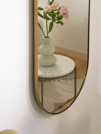 Ovaler Wandspiegel Lucia mit goldfarbenem Metallrahmen, Rahmen: Metall, Spiegelfläche: Spiegelglas, Rückseite: Mitteldichte Holzfaserpla, Goldfarben, B 40 x H 140 cm
