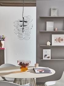 Lampa wisząca ze szkła Bubbles, Transparentny, czarny, Ø 32 cm