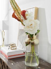Mundgeblasene Glas-Vase Uma mit Gold-Schimmer, Glas, lackiert, Transparent, Goldfarben, Ø 16 x H 35 cm