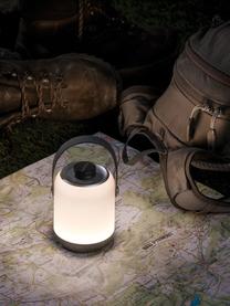 Mobiele dimbare LED tafellamp Clutch, Lampenkap: kunststof, Wit, grijs, Ø 9 x H 12 cm