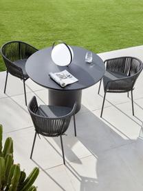 Záhradná stolička Yanet, Čierna, tmavosivá, Š 56 x H 56 cm