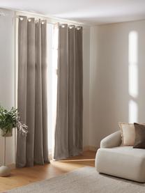 Sametové zatemňovací závěsy s kroužky Rush, 2 ks, 100 % polyester (recyklovaný), Taupe, Š 135 cm, D 260 cm