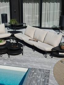 Poltroncina componibile con struttura in metallo Blixt, Rivestimento: poliestere, Struttura: tessuto, metallo rivestit, Nero, beige, Larg. 103 x Prof. 78 cm