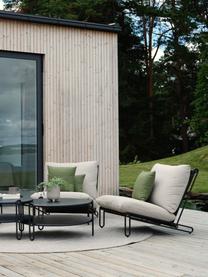 Poltroncina componibile con struttura in metallo Blixt, Rivestimento: poliestere, Struttura: tessuto, metallo rivestit, Nero, beige, Larg. 103 x Prof. 78 cm