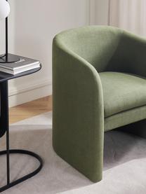 Sillón Mairo, Tapizado: 54% poliéster, 36% viscos, Estructura: madera de pino maciza, Tejido verde bosque, An 68 x F 62 cm