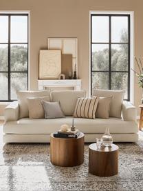 Divano 3 posti Tribeca, Rivestimento: 100% poliestere Il rivest, Struttura: legno massiccio di faggio, Piedini: legno massiccio di faggio, Tessuto beige scuro, Larg. 228 x Prof. 104 cm