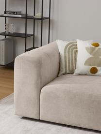 Sofa modułowa Lena (4-osobowa), Tapicerka: tkanina (88% poliester, 1, Stelaż: drewno sosnowe, sklejka, , Nogi: tworzywo sztuczne, Beżowa tkanina, S 200 x W 85 cm