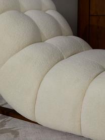 Sillón de borreguillo Stanley, Tapizado: 100% poliéster Alta resis, Estructura: madera maciza de fresno, , Blanco crema, An 74 x Al 122 cm