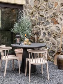 Tavolo rotondo da giardino in cemento Damon, Ø 100 cm, Rivestimento in cemento e fibra di vetro, Marrone scuro, Ø 100 x Alt. 76 cm