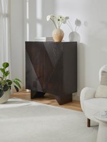 Credenza alta in legno di mango massiccio con ante Louis, Legno di mango, Larg. 100 x Alt. 120 cm