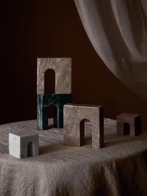 Serre-livres en marbre Kai, 2 élém., Marbre, Taupe, marbré, larg. 17 x haut. 16 cm