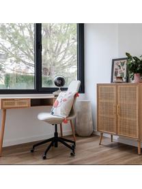 Escritorio de madera Cayetana, Estructura: tablero de fibras de dens, Patas: madera de bambú pintada, Madera clara, An 120 x Al 76 cm
