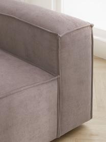 Sessel Lennon aus Cord, Bezug: Cord (92% Polyester, 8% P, Gestell: Massives Kiefernholz, FSC, Beine: Kunststoff, Cord Braun, B 130 x T 101 cm