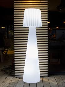 Exteriérová stojací lampa se zástrčkou Lady, Bílá, černá, Ø 38 cm, V 150 cm