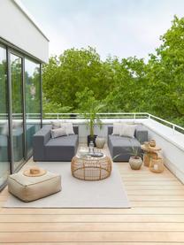 Modulares Outdoor-Sofa Lennon (4-Sitzer) mit Hocker in Dunkelgrau, Bezug: 88% Polyester, 12% Polyet, Gestell: Siebdruckplatte, wasserfe, Webstoff Dunkelgrau, B 285 x T 105 cm