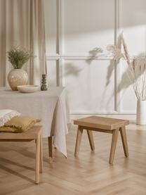 Tabouret en cannage Sissi, Rotin, bois de chêne clair, larg. 52 x haut. 42 cm
