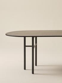 Tavolo ovale in legno di mango Vejby, Gambe: metallo laccato, Legno di mango, Larg. 210 x Alt. 75 cm