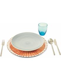 Kunststoff-Platzteller Marea mit bunten Designs, 6er-Set, Kunststoff, Blau, Weiß, Gelb, Grün, Orange, Ø 33 cm