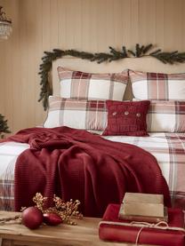 Karierter Perkal-Bettdeckenbezug Scarlet aus Baumwolle in Rot/Weiß, Webart: Perkal Fadendichte 180, C, Rot, Weiß, B 135 x L 200 cm