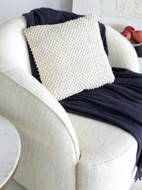 Kissenhülle Indi mit strukturierter Oberfläche in Cremeweiß, 100% Baumwolle, Gebrochenes Weiß, B 45 x L 45 cm