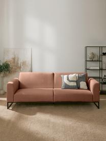 Sofá cama Josephine (3 plazas), Tapizado: 100% poliéster Alta resis, Estructura: madera de pino maciza y m, Patas: metal, Tejido marrón, An 238 x F 85 cm