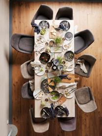 Kunstleren stoelen Sierra in donkergrijs, 2 stuks, Bekleding: polyester in suede-look, Poten: gelakt metaal, Kunstleer donkergrijs, B 49 x D 55 cm