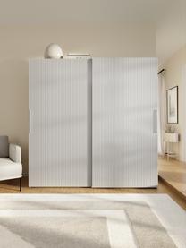 Modularer Schwebetürenschrank Simone, 200 cm Breite, mehrere Varianten, Korpus: Spanplatte, FSC-zertifizi, Holz, Grau, Basic Interior, B 200 x H 200 cm