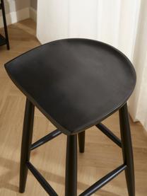 Stołek barowy z drewna mangowego Nino, Drewno mangowe, Czarny, S 40 x W 78 cm