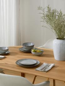 Service de table artisanal Nordic Sea, 4 personnes (12 élém.), Grès cérame, Tons gris et bleus, Lot de différentes tailles