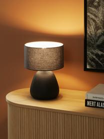 Keramická stolní lampa Eileen, Matná černá, Ø 26 cm x V 35 cm