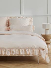 Copripiumino in cotone lavato con volant Louane, 100% cotone
Densità dei fili 200 TC, qualità Comfort

La biancheria da letto in cotone è piacevolmente morbida sulla pelle, assorbe bene l'umidità ed è adatta per chi soffre di allergie

Uno speciale processo di lavaggio conferisce al tessuto un aspetto stonewash robusto e irregolare. Questo rende anche il tessuto morbido ed elastico al tatto e gli conferisce un aspetto stropicciato naturale che non richiede stiratura e trasuda intimità.

Il materiale utilizzato in questo prodotto è testato per le sostanze nocive e certificato secondo lo STANDARD 100 by OEKO-TEX®, 4265CIT, CITEVE, Color pesca, Larg. 200 x Lung. 200 cm