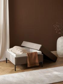 Tabouret de canapé avec coffre Luna, Tissu brun, larg. 77 x haut. 49 cm