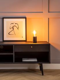 Petite lampe ampoule nue à poser marbre Siv, Noir, marbré, Ø 6 x haut. 10 cm