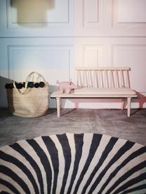 Kinder zitbank Vimmerby met stoelkussen, Grenenhout, geweven stof crèmewit, B 90 x H 39 cm