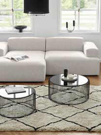 Ecksofa Melva (3-Sitzer), Bezug: 100% Polyester Der hochwe, Gestell: Massives Kiefernholz, FSC, Füße: Kunststoff, Webstoff Greige, B 239 x T 143 cm, Eckteil links