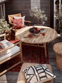 In- & outdoor vloerkleed Tilas Istanbul in donkerrood, Orient Style, 100% polypropyleen, Donkerrood, mosterdgeel, kakigroen, B 80 x L 150 cm (maat XS)