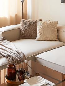 Federa arredo con dettagli trapuntati Yara, 100% cotone, Beige, Larg. 45 x Lung. 45 cm