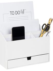 Büro-Organizer Greta, Fester, laminierter Karton, Weiß, 24 x 18 cm