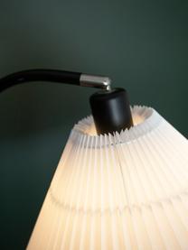 Lampa podłogowa z plisowanym kloszem Medina, Biały, czarny, Ø 32 x W 132 cm