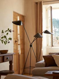 Grand lampadaire trépied Neron, Noir, larg. 103 x haut. 170 cm