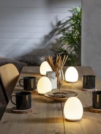 Lámpara de mesa para exterior regulable con luces de colores Nadia, portátil, Pantalla: plástico, Estructura: plástico, Blanco, Ø 9 x Al 11 cm