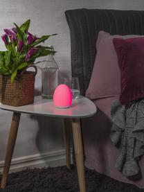 Lámpara de mesa para exterior regulable con luces de colores Nadia, portátil, Pantalla: plástico, Estructura: plástico, Blanco, Ø 9 x Al 11 cm