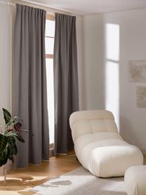 Zatemňovací závěsy s multifunkční páskou Jensen, 2 ks, 95% polyester, 5% nylon, Šedá, Š 130 cm, D 260 cm