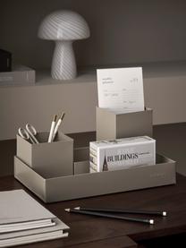 Büro-Organizer-Set Penny in Taupe, 4-tlg., Aluminium, beschichtet, Taupe, B 32 x T 21 cm