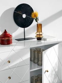 Vaso di design in vetro Rilla, Vetro, Color ambra, Ø 10 x Alt. 21 cm