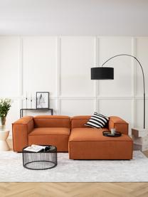 Narożna sofa modułowa Lennon, Tapicerka: poliester Dzięki tkaninie, Stelaż: lite drewno sosnowe z cer, Nogi: tworzywo sztuczne Materia, Terakotowa tkanina, S 238 x G 180 cm, prawostronna