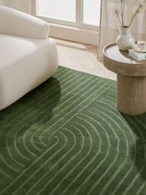 Tapis en laine tufté main Mason, Vert foncé, larg. 160 x long. 230 cm (taille M)