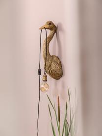 Große Handgefertigte Wandleuchte Heron mit Stecker, Braun, T 26 x H 62 cm